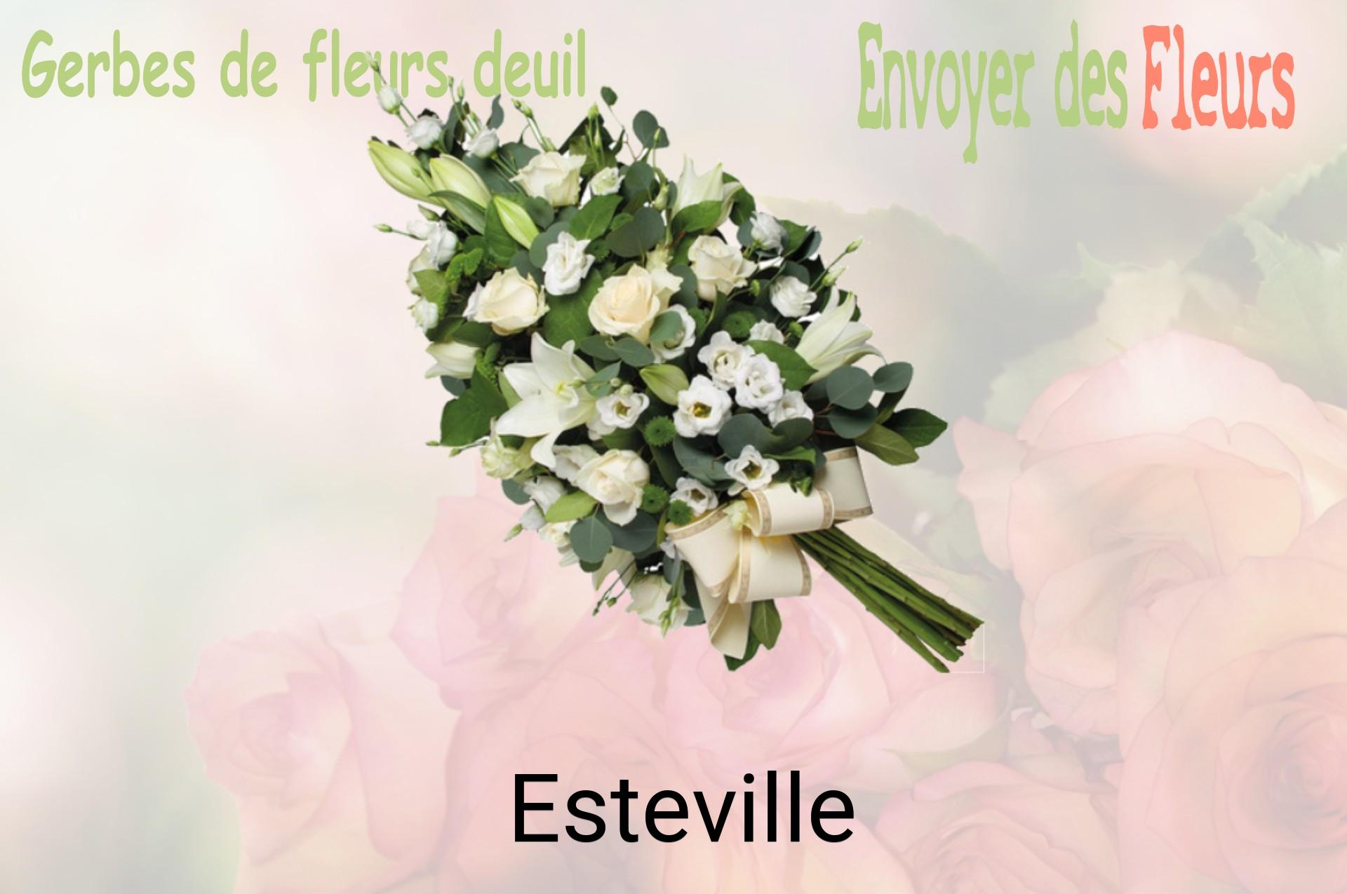 Gerbe de fleurs de deuil livrée à Esteville
